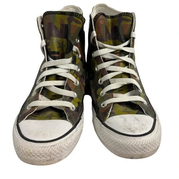 Converse All Star High Top Camo Print Sneakers Unisex M 6 W8 - Picture 5 of 11